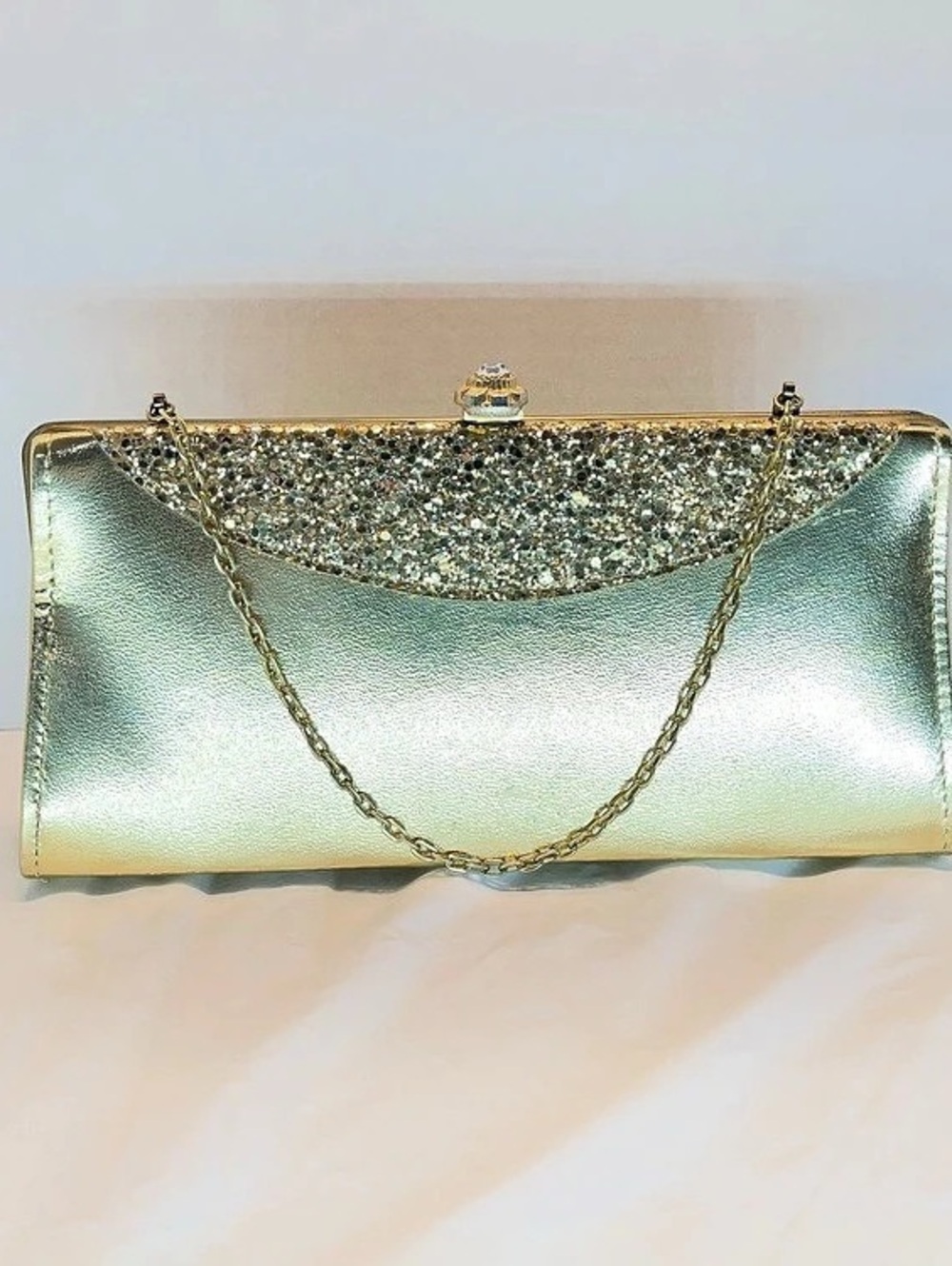 Vintage Gold Clutch Bag Like New